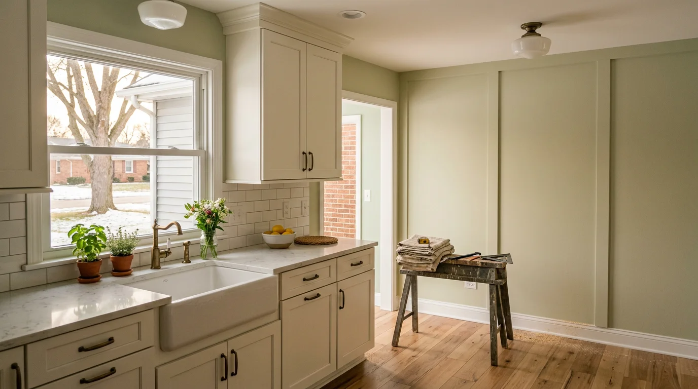 Completed bathroom remodel by DAmore Contractors in the Elburn, Illinois area